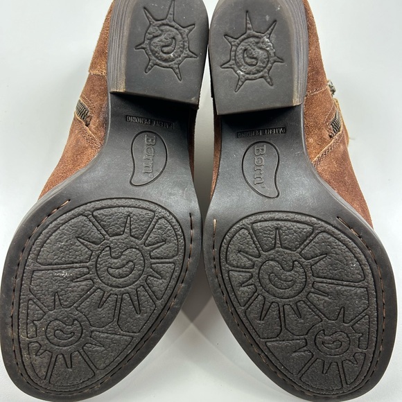 Born Women’s Size 8 Winema Brown Leather Ankle Zip Booties - Picture 8 of 11